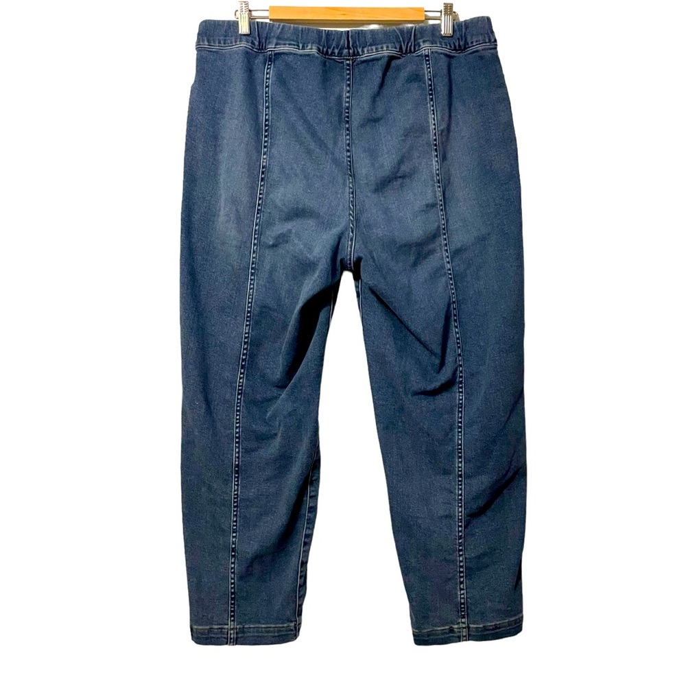 Madewell Pull-On Relaxed Jeans in Caville Wash Seamed   Women’s Size Large - Picture 6 of 15